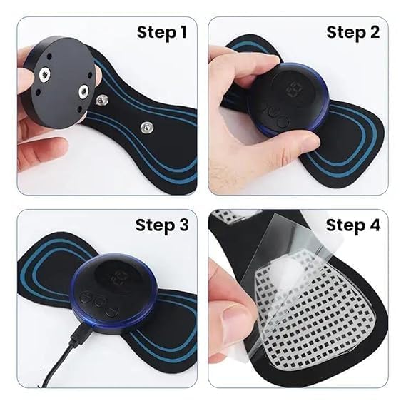 Wireless EMS Mini Body Massager - Portable Butterfly Pad