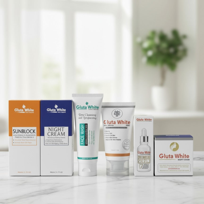 6-in-1 Gluta White Complete Skincare Set - Day & Night Routine
