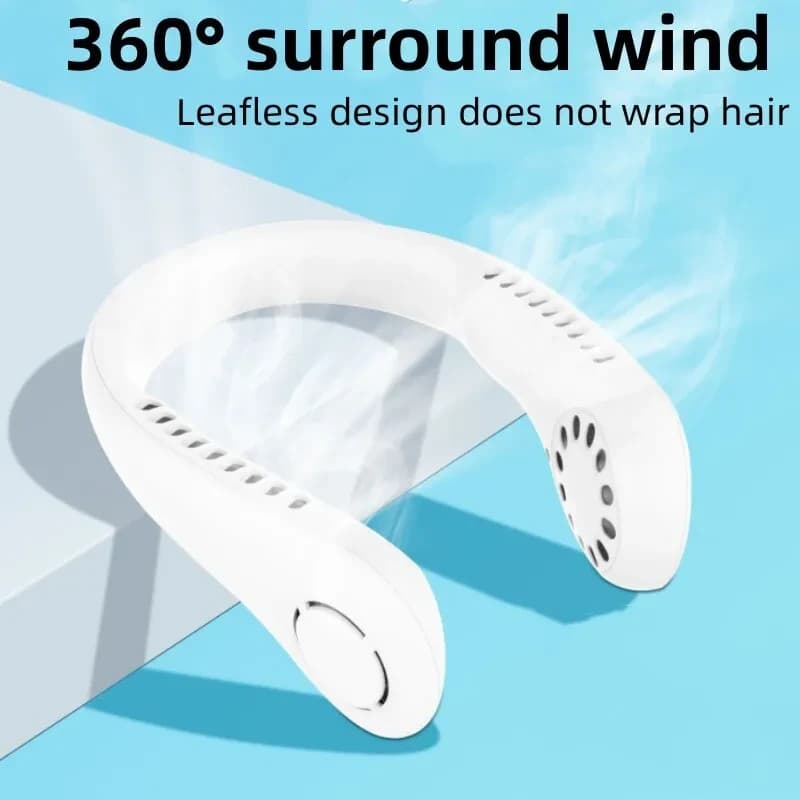 USB Rechargeable Neck Fan, 3-Speed Model thumbnail 4