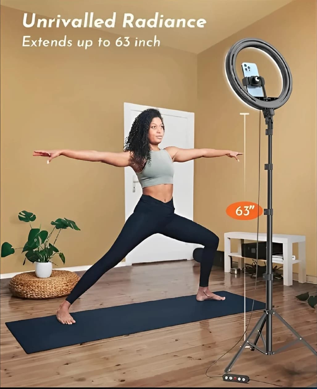 26cm Ring Light with Phone Holder and 7ft Stand thumbnail 6
