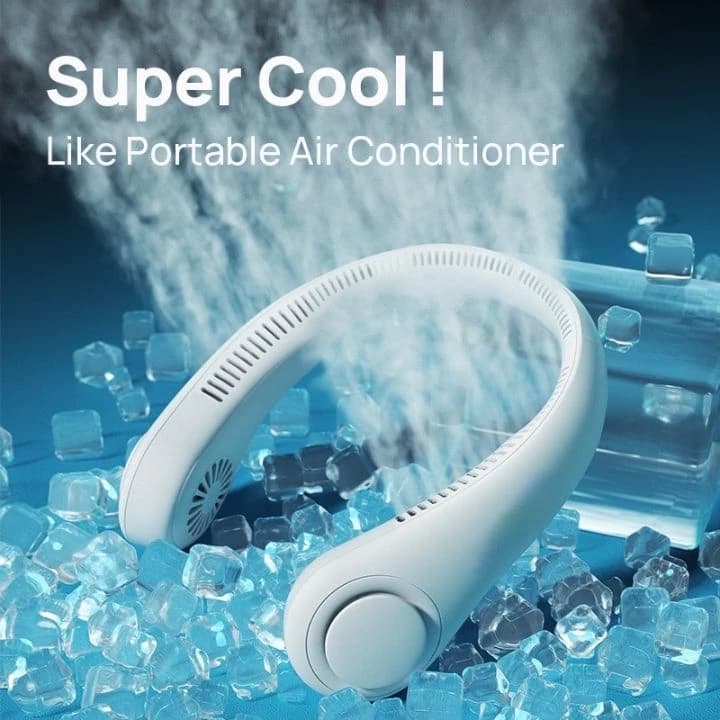 USB Rechargeable Neck Fan, 3 Speeds thumbnail 3