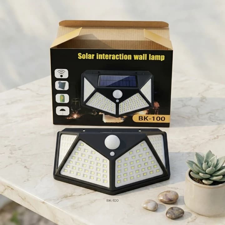 100 LED Solar Motion Sensor Wall Light thumbnail 5