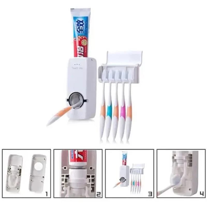Automatic Toothpaste Dispenser and Brush Holder thumbnail 3