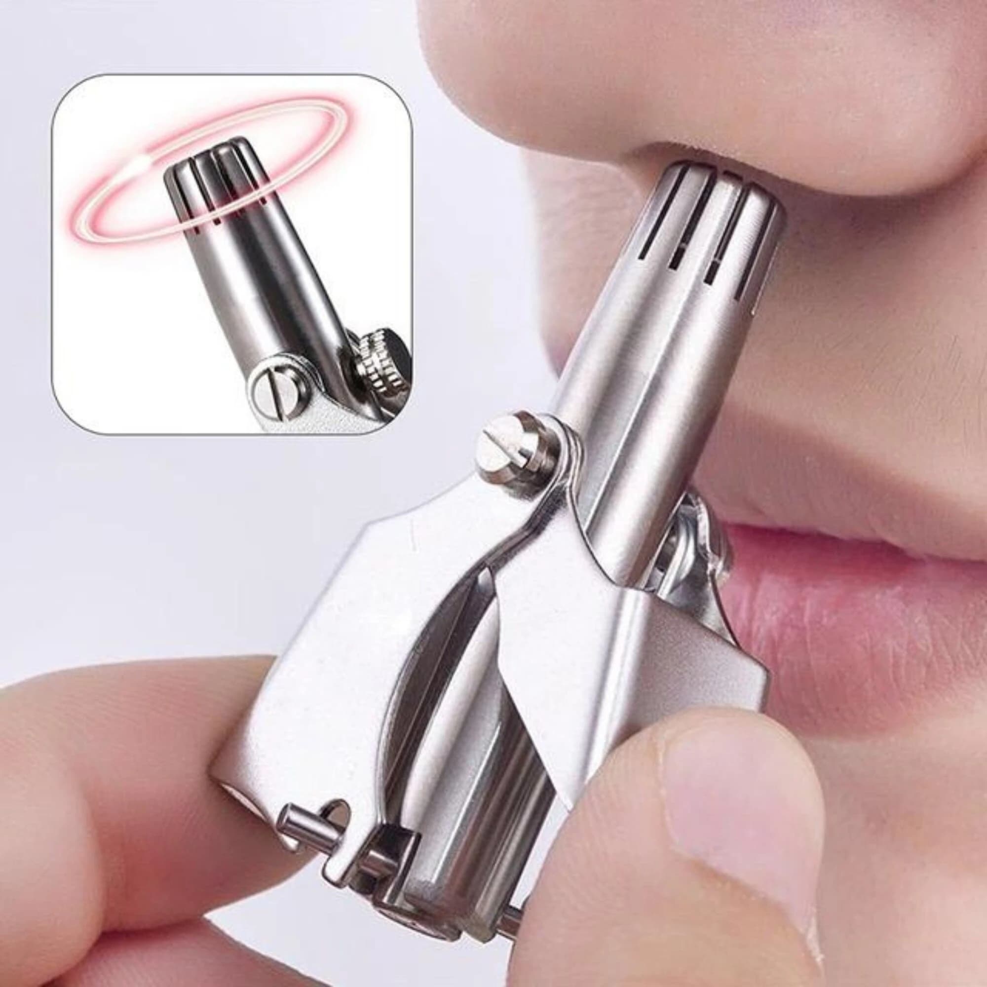 Manual Stainless Steel Nose Hair Trimmer thumbnail 5