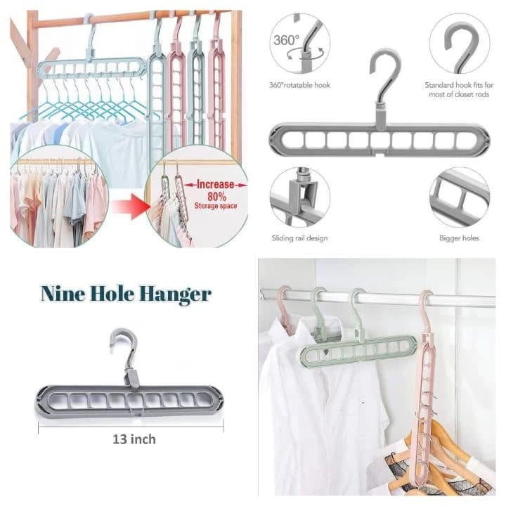 9-Hole Space-Saving Clothes Hanger thumbnail 4
