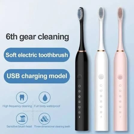 Rechargeable Electric Toothbrush with 2 Extra Heads - View 1