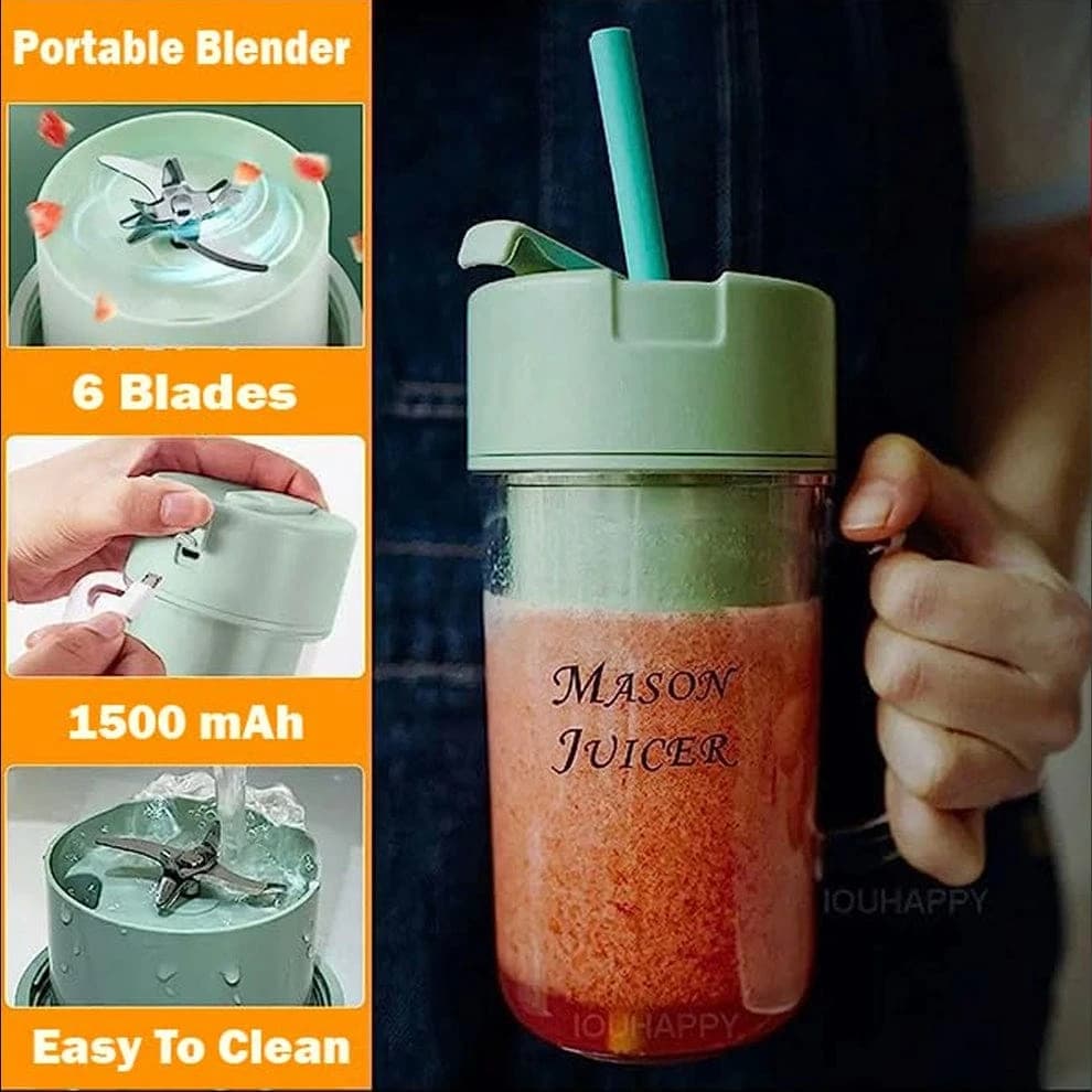 Mason Portable Blender with Straw Cup thumbnail 6
