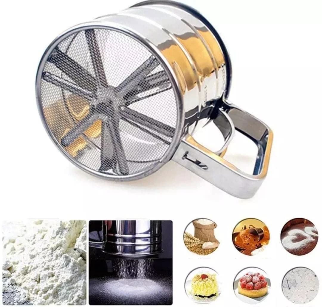 Stainless Steel Flour Sifter with Hand Press thumbnail 5