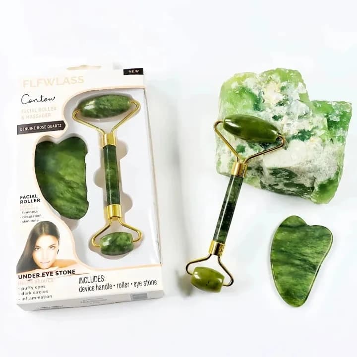Jade Facial Roller and Gua Sha Tool thumbnail 6