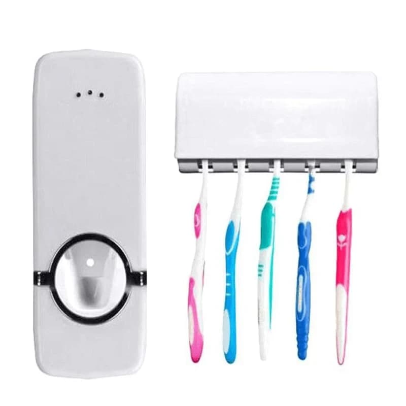 Automatic Toothpaste Dispenser and Brush Holder - View 1