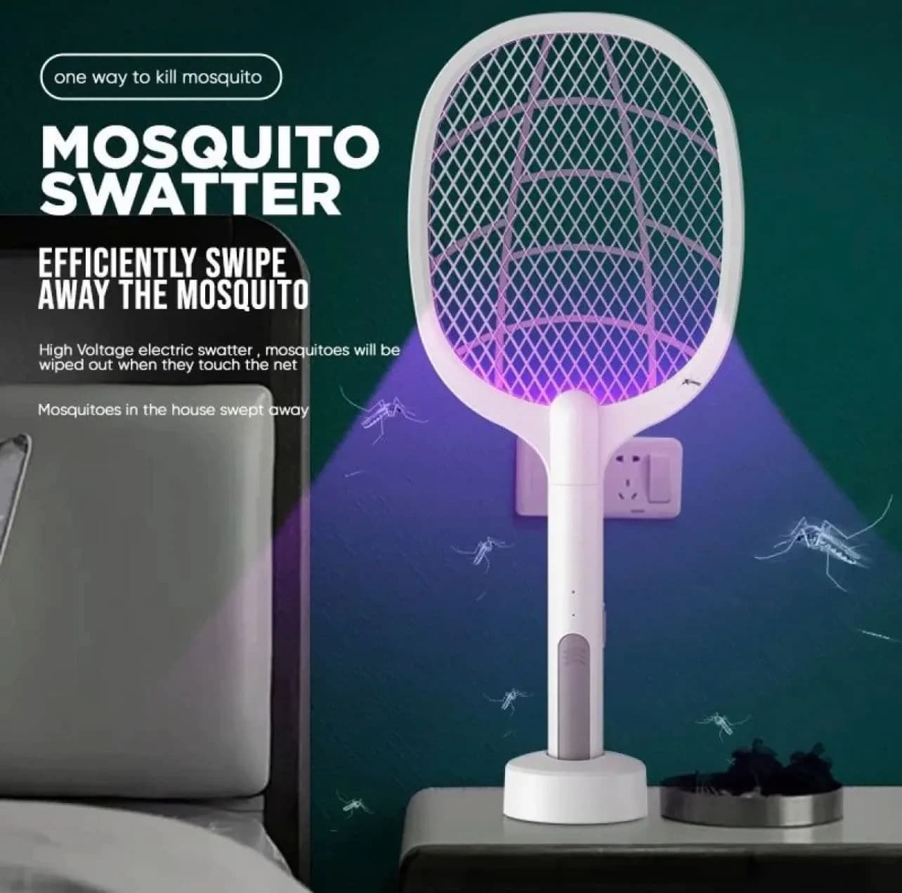 Rechargeable Mosquito Racket with Stand