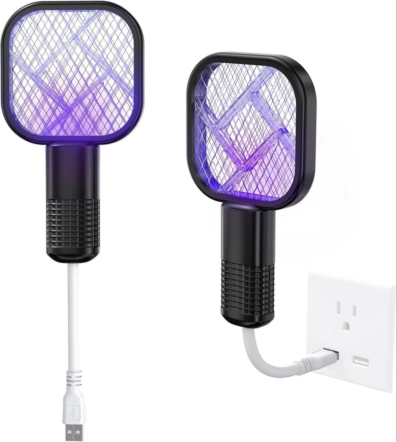 USB Rechargeable Mosquito Racket with UV Light - View 1