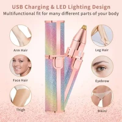 2-in-1 Rechargeable Eyebrow and Facial Trimmer — additional product photo