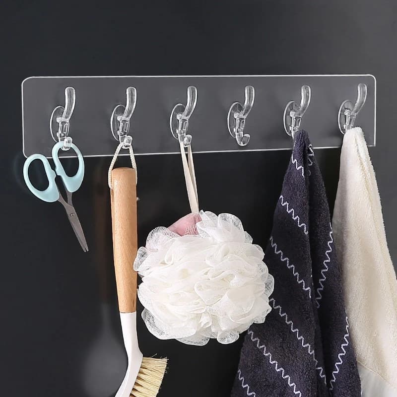 Double-Sided Self-Adhesive Wall Hooks - View 1