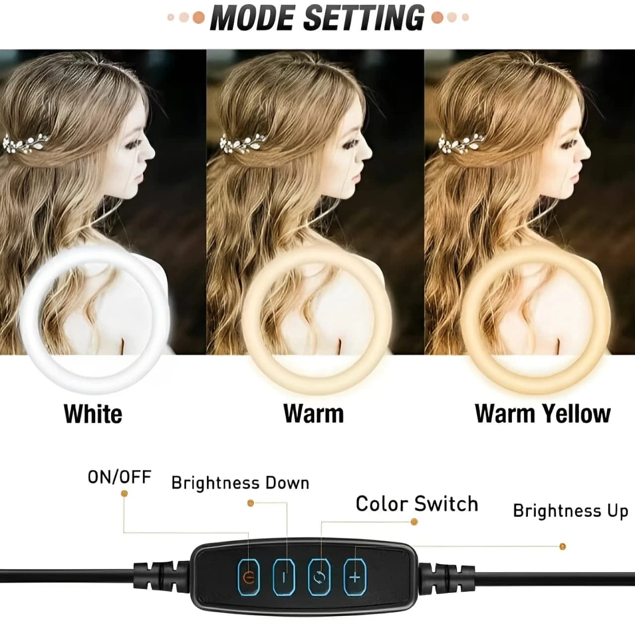 26cm Ring Light with Phone Holder and 7ft Stand — additional product photo