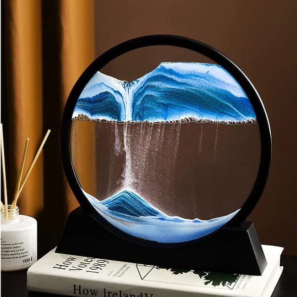 Moving Sand Art Display, 8 Inch — Unlit — product detail view