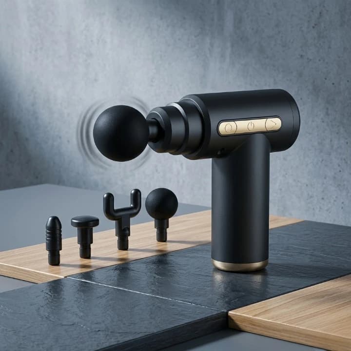Rechargeable Massage Gun with Interchangeable Heads — product detail view