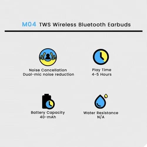 Display Wireless Earbuds with USB-C Cable — product detail view