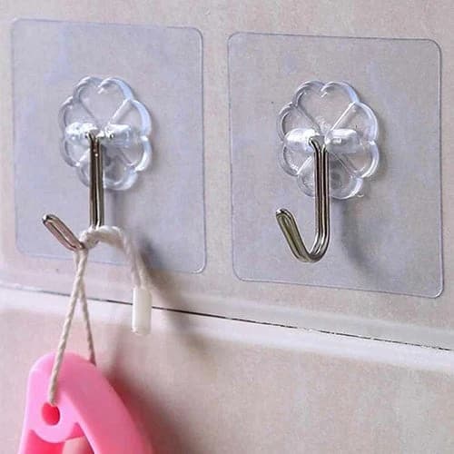 Transparent Self-Adhesive Wall Hooks — additional product photo