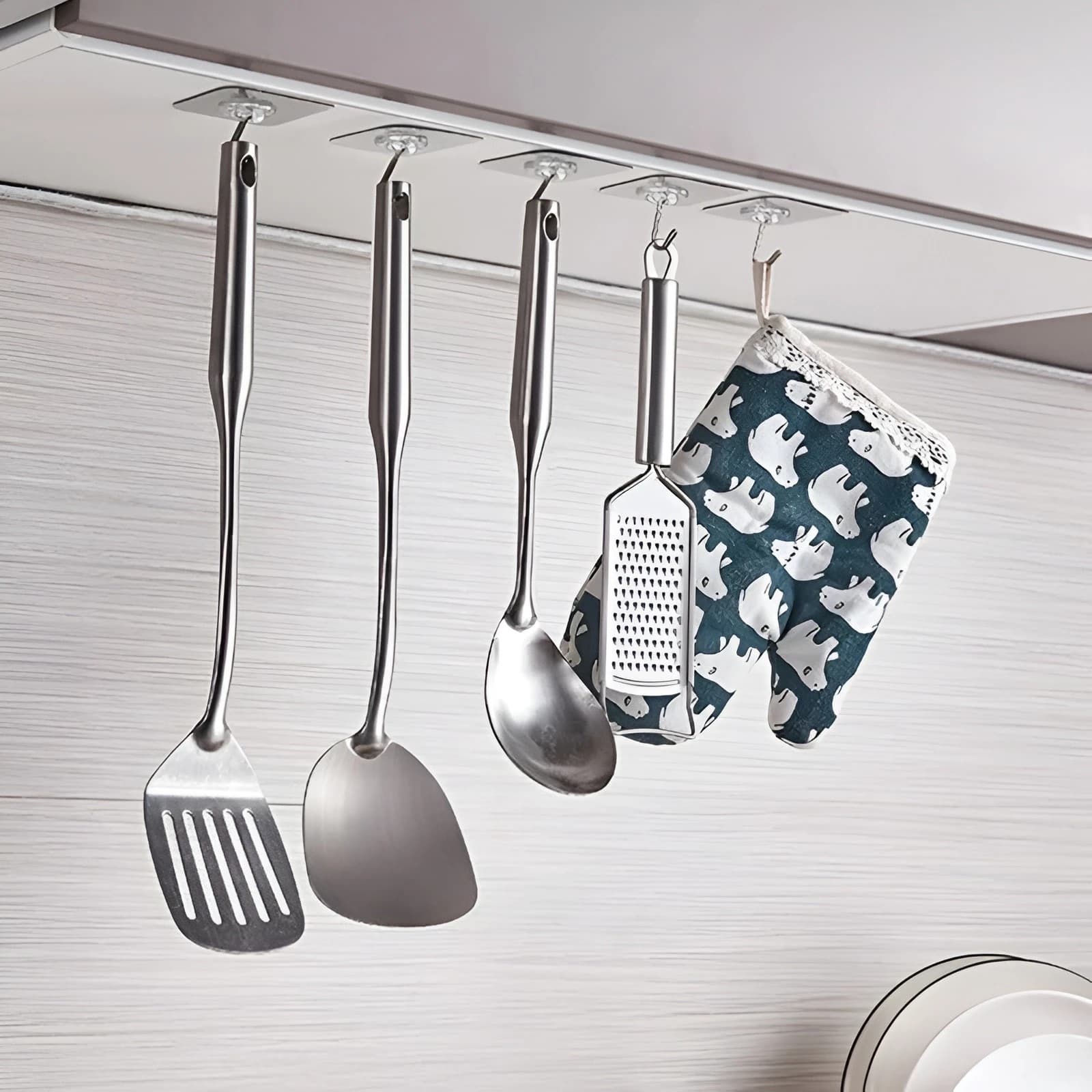 Transparent Self-Adhesive Wall Hooks — product detail view