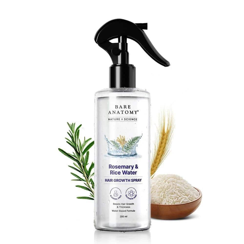 Bare Anatomy Rosemary and Rice Water Spray, 200ml - View 1