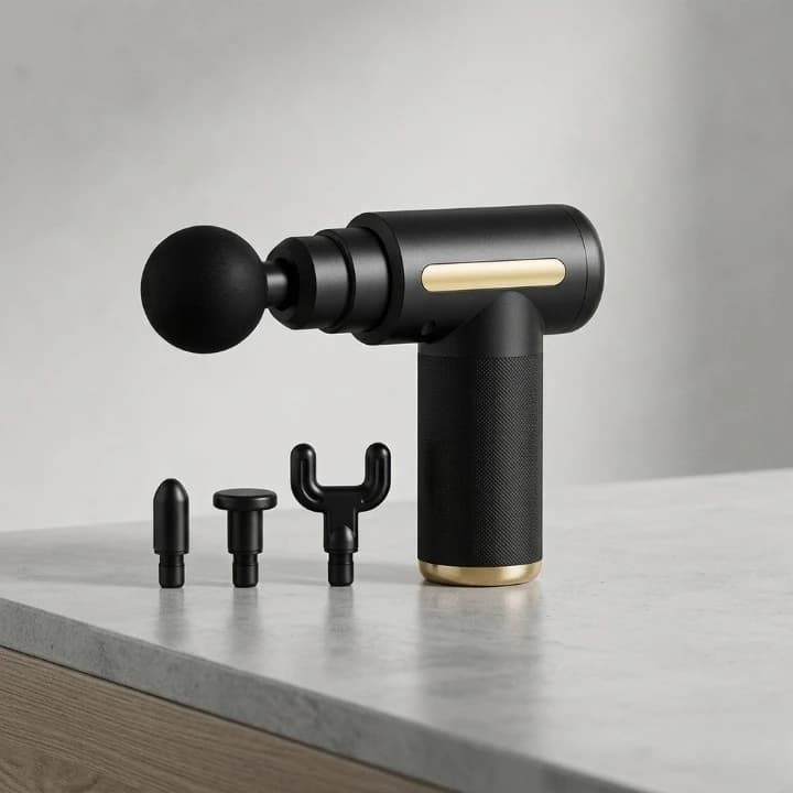 Rechargeable Massage Gun with Interchangeable Heads - View 1