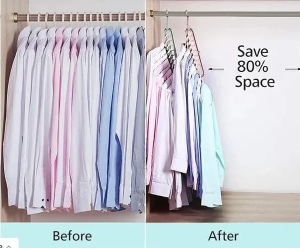 9-Hole Space-Saving Clothes Hanger — additional product photo