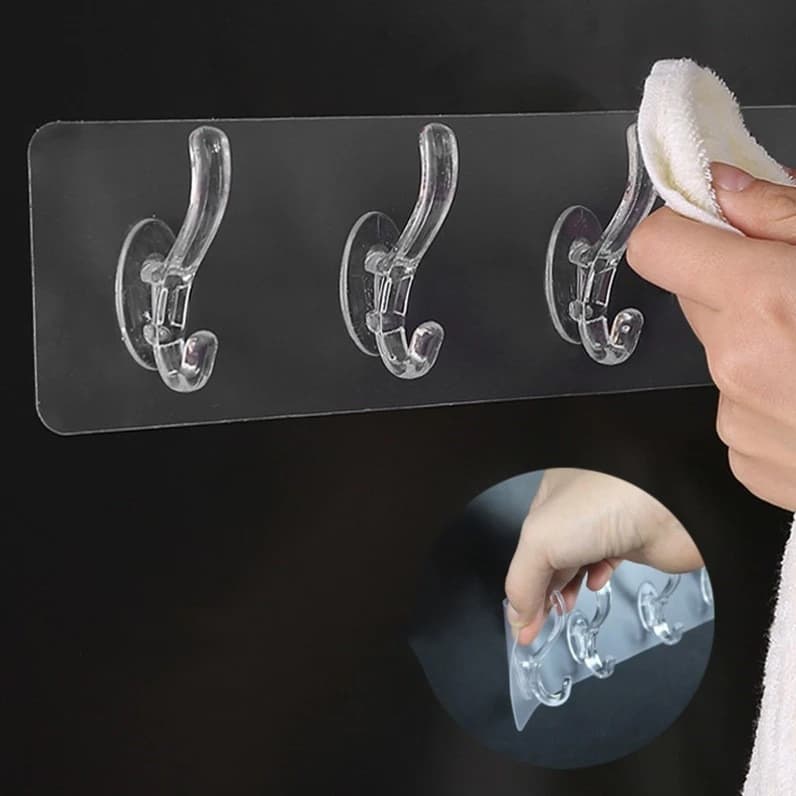 Double-Sided Self-Adhesive Wall Hooks — product detail view
