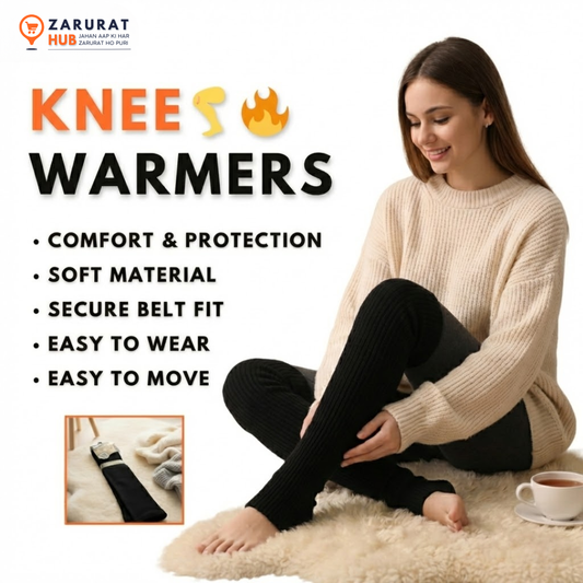 Knee Warmers with Belt – Soft Support & Daily Comfort (1 Pair)