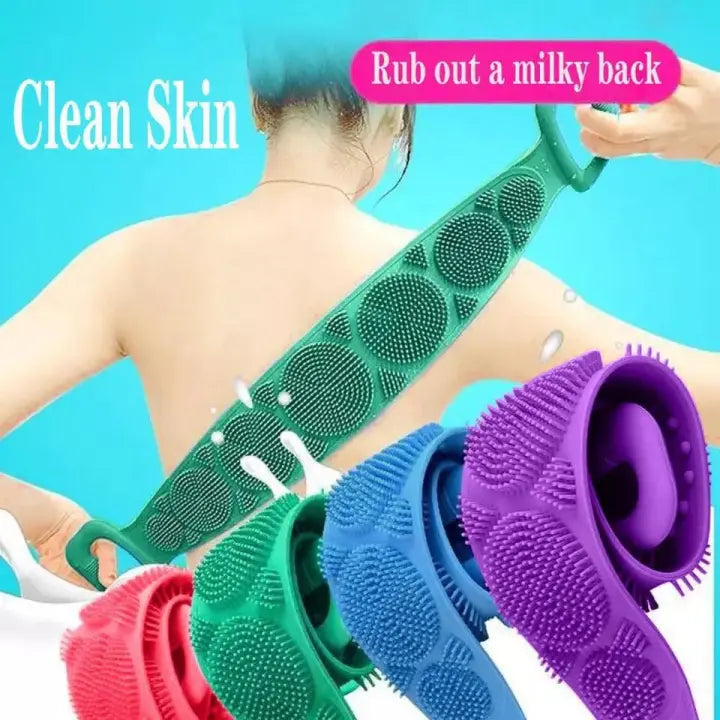 Pack of 2 Silicone Back Scrubber Bath Belt - Exfoliating & Massaging