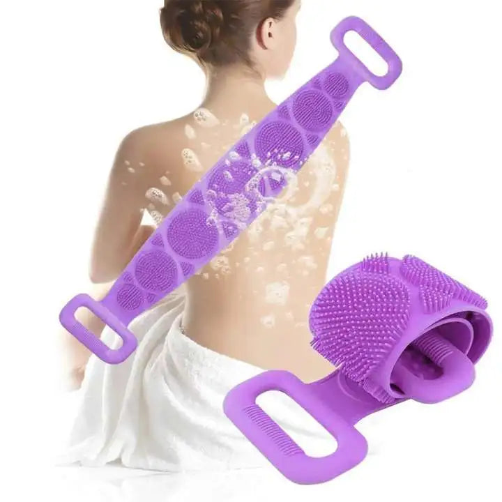 Pack of 2 Silicone Back Scrubber Bath Belt - Exfoliating & Massaging