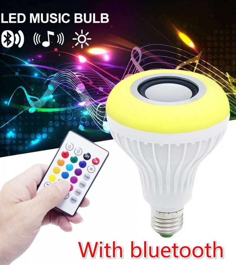Smart LED Light Bulb with Built-in Bluetooth Speaker & Remote