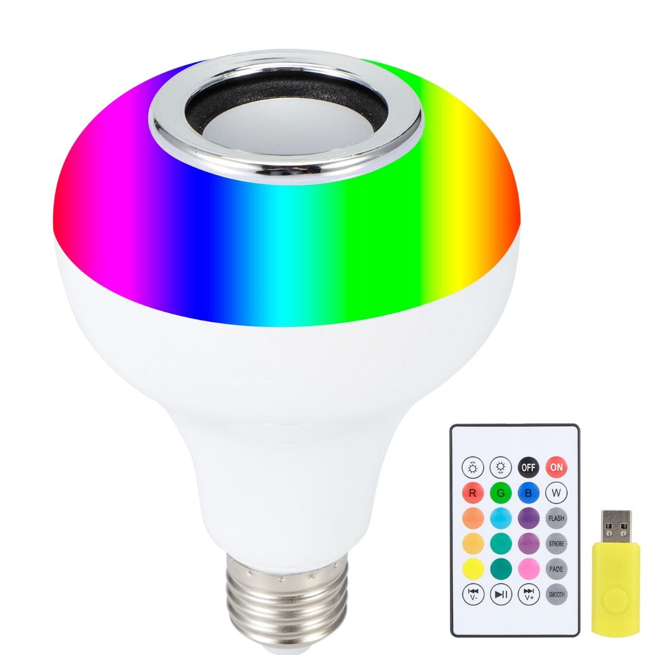 Smart LED Light Bulb with Built-in Bluetooth Speaker & Remote