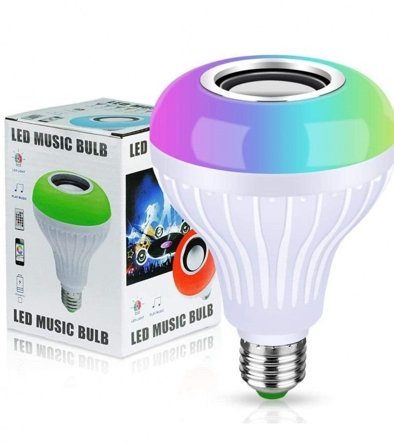 Smart LED Light Bulb with Built-in Bluetooth Speaker & Remote