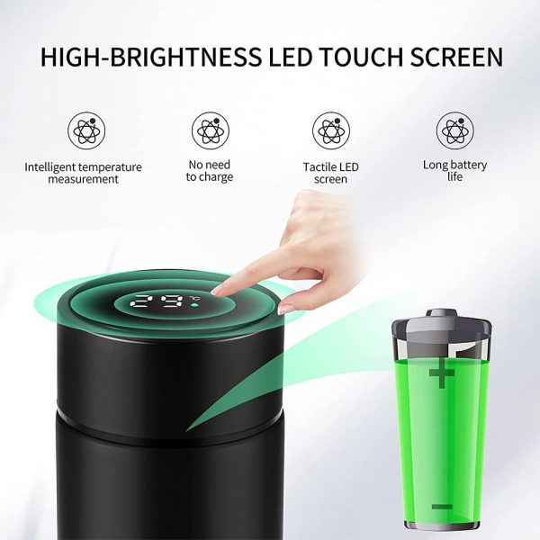 Smart LED Temperature Display Vacuum Insulated Water Bottle (500ml)
