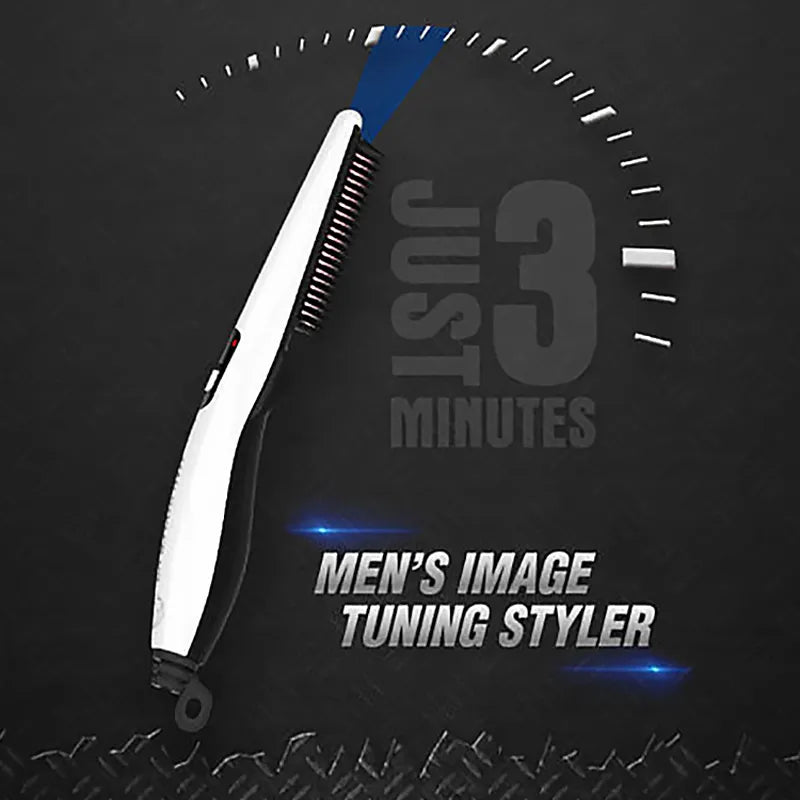 Multi-Functional Men's Beard & Hair Straightener Comb - Imported