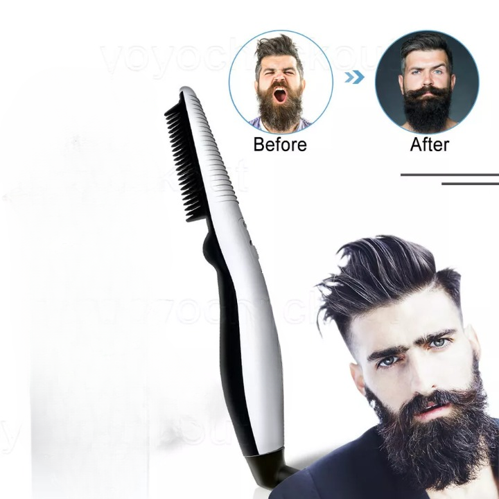 Multi-Functional Men's Beard & Hair Straightener Comb - Imported