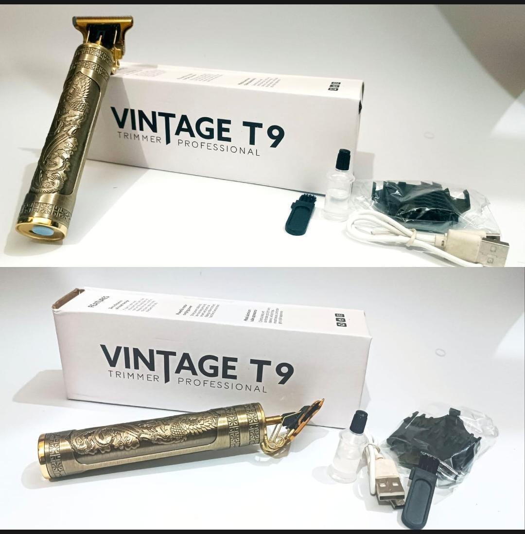 Vintage T9 Professional Metal Trimmer - Golden Dragon Edition
