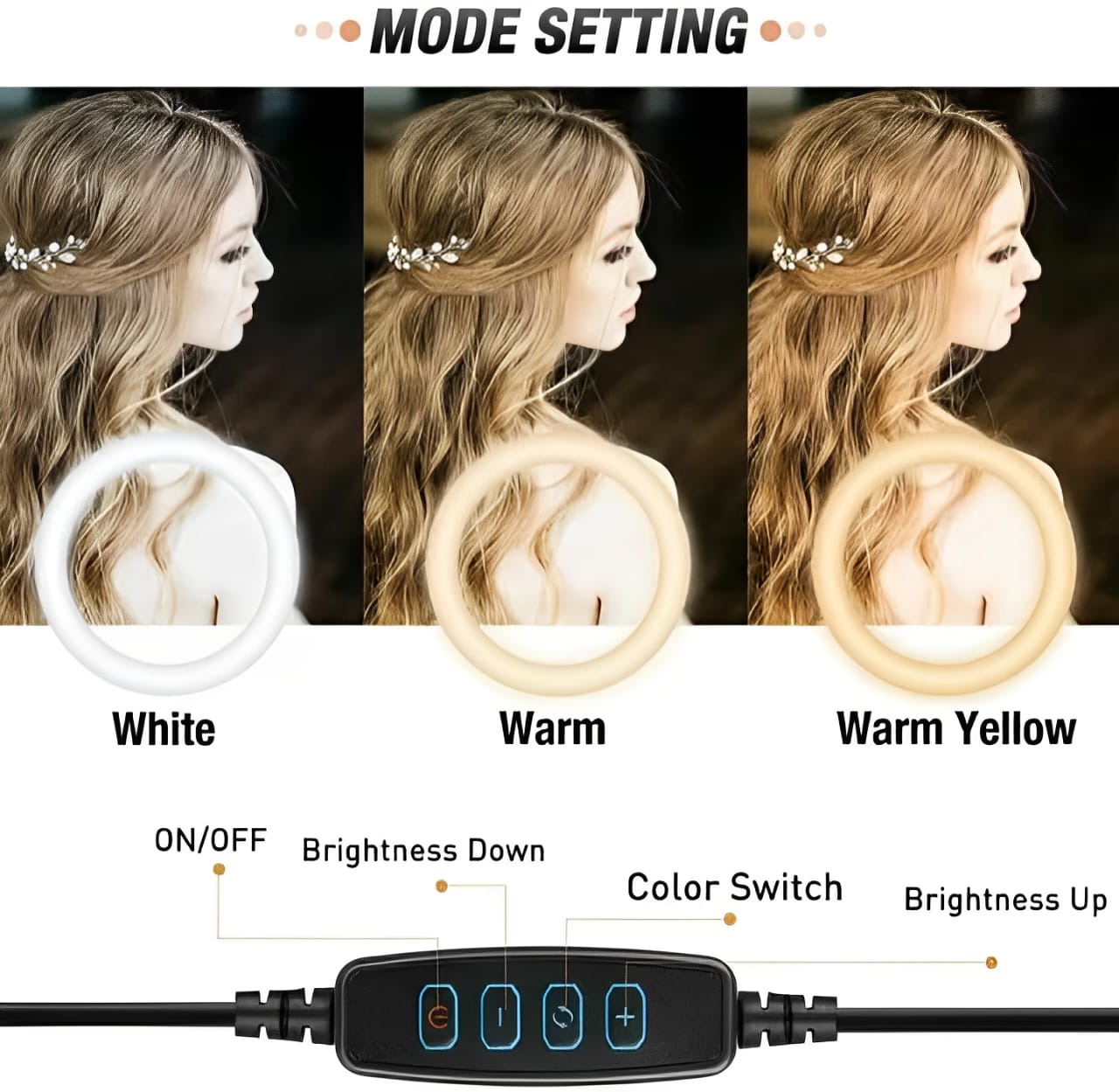 26CM LED Ring Light with 7ft Tripod Stand & Mobile Holder