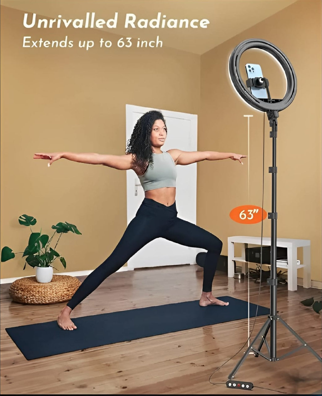 26CM LED Ring Light with 7ft Tripod Stand & Mobile Holder