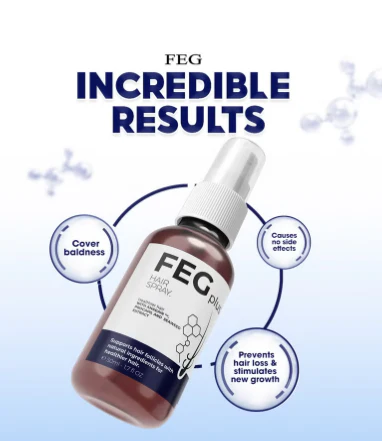 FEG PLUS Hair & Beard Growth Serum Spray (50ml) - Minoxidil 5% & Biotin