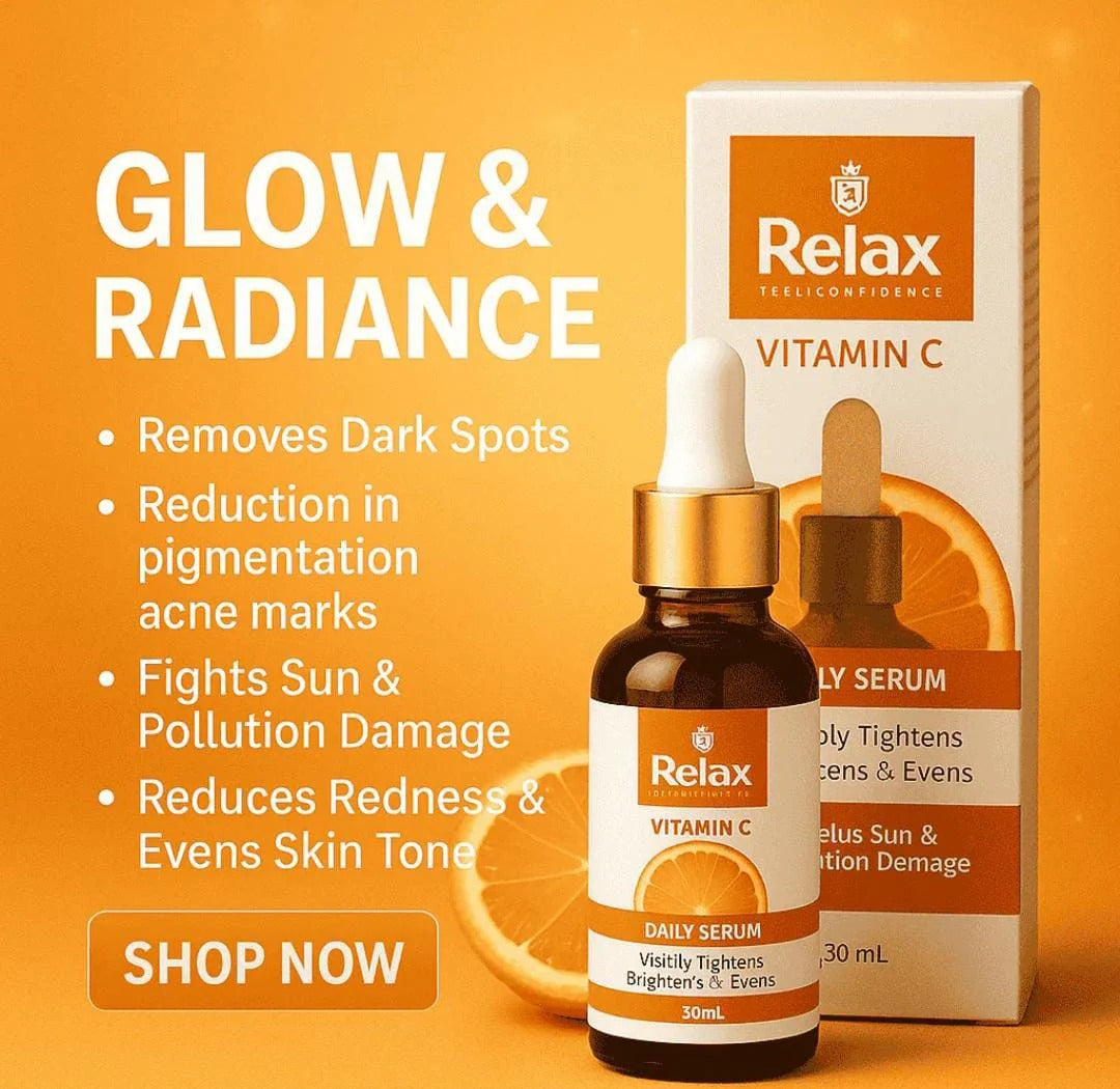 Relax Vitamin C Daily Serum – Brightening, Anti-Aging & Hydrating Formula for Glowing, Healthy Skin (30ml)