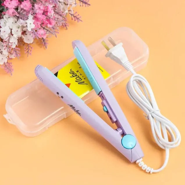 Portable Mini Hair Straightener - Lightweight Travel Flat Iron (Multicolor)