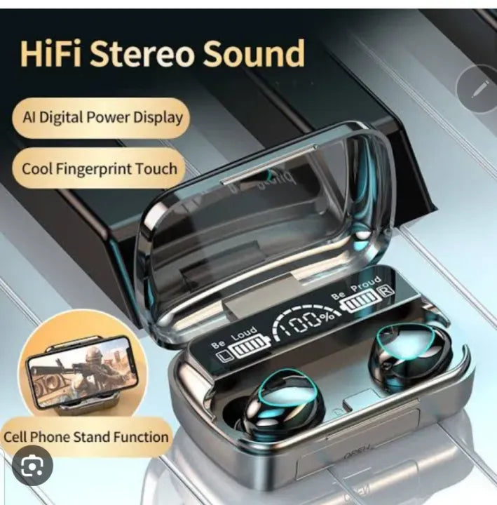 DaMix Original M10 Bluetooth Earbuds - LED Display & Power Bank Case