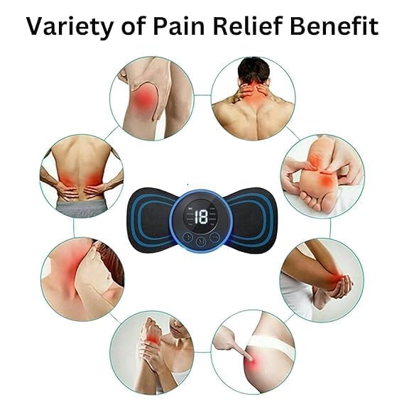 Wireless EMS Mini Body Massager - Portable Butterfly Pad
