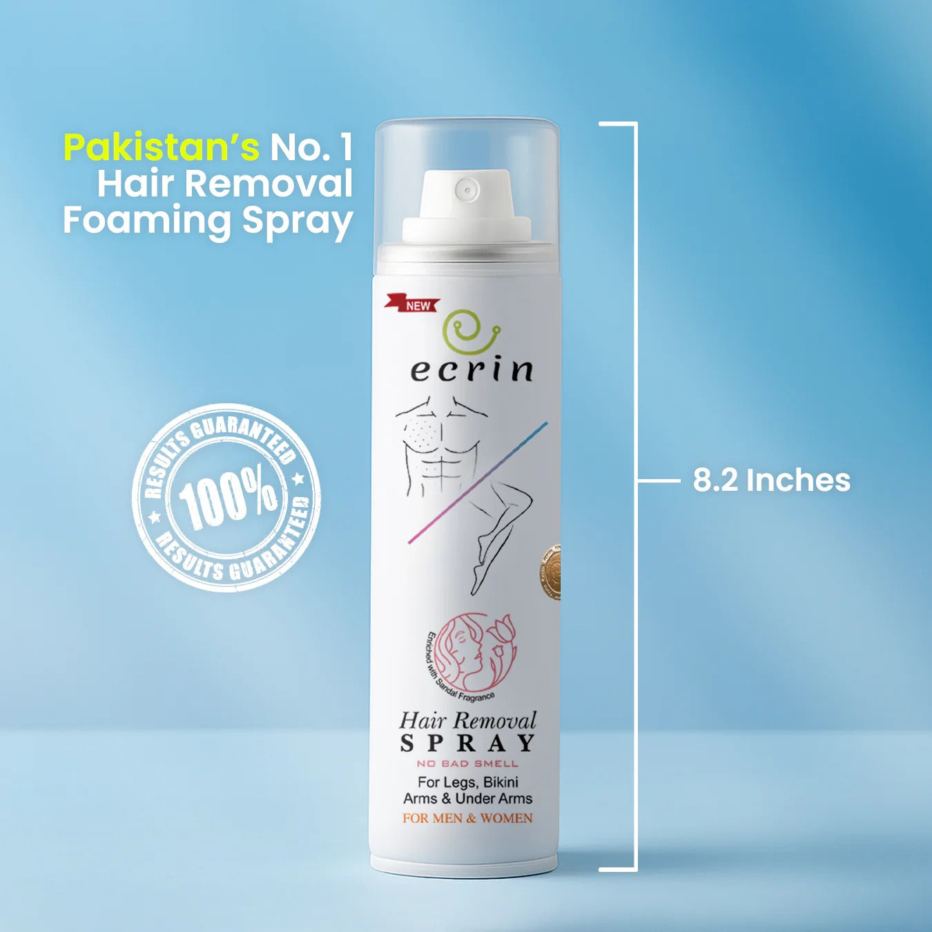 New Ecrin Hair Removal Foaming Spray – Advanced Formula with Refreshing Fragrance (200ml)