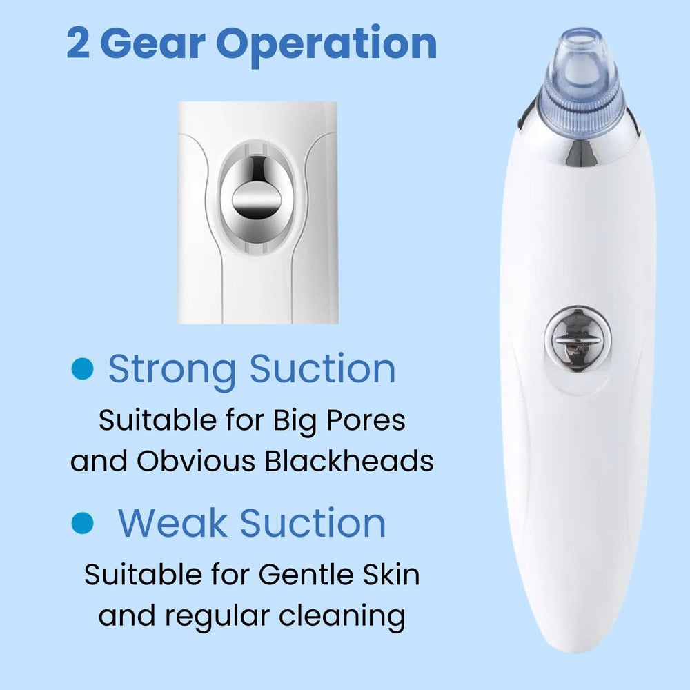 Derma Suction Pore Cleaning Device – Deep Vacuum Blackhead Remover | Smooth, Clean & Glowing Skin (Cell Operated)