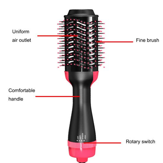 Buy 3-in-1 Hair Dryer Brush - Straightener, Curler & Comb Styler in Pakistan