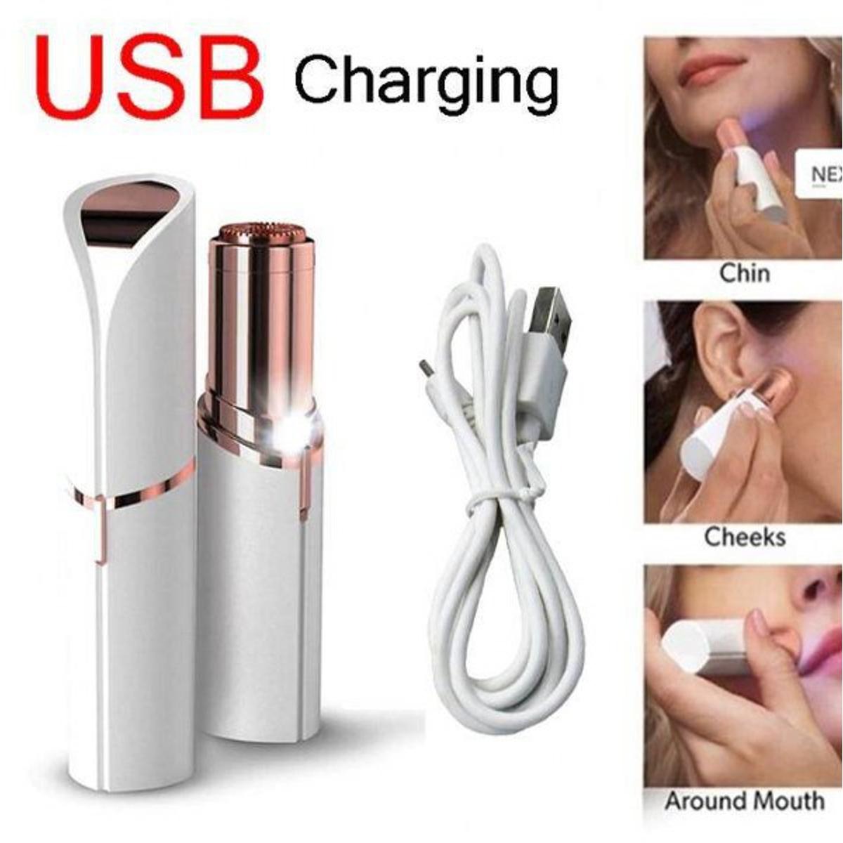 Flawless Facial Hair Remover - USB Rechargeable & Painless
