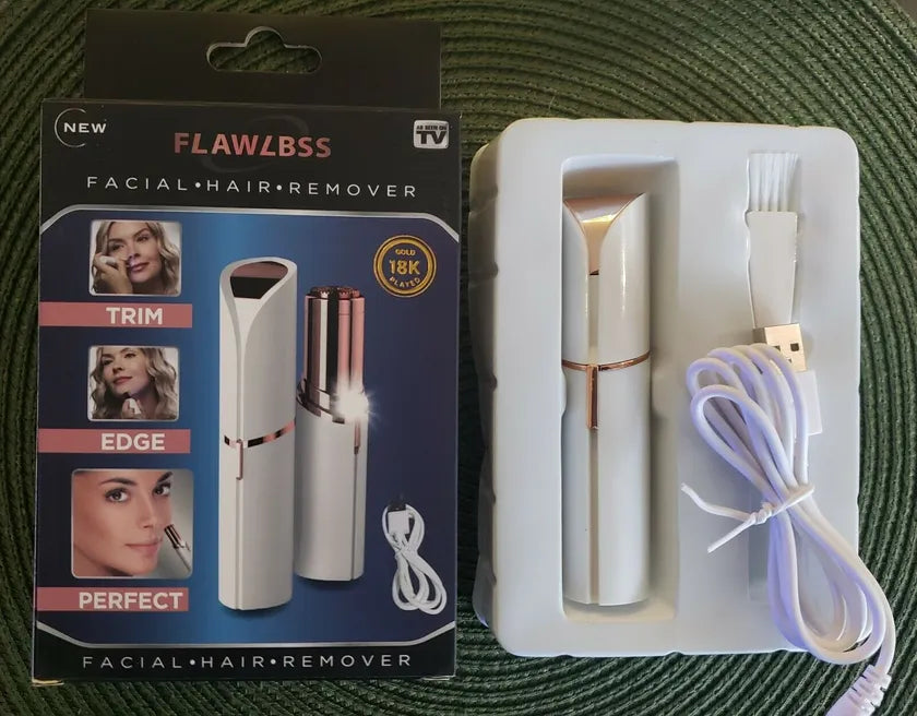 Flawless Facial Hair Remover - USB Rechargeable & Painless